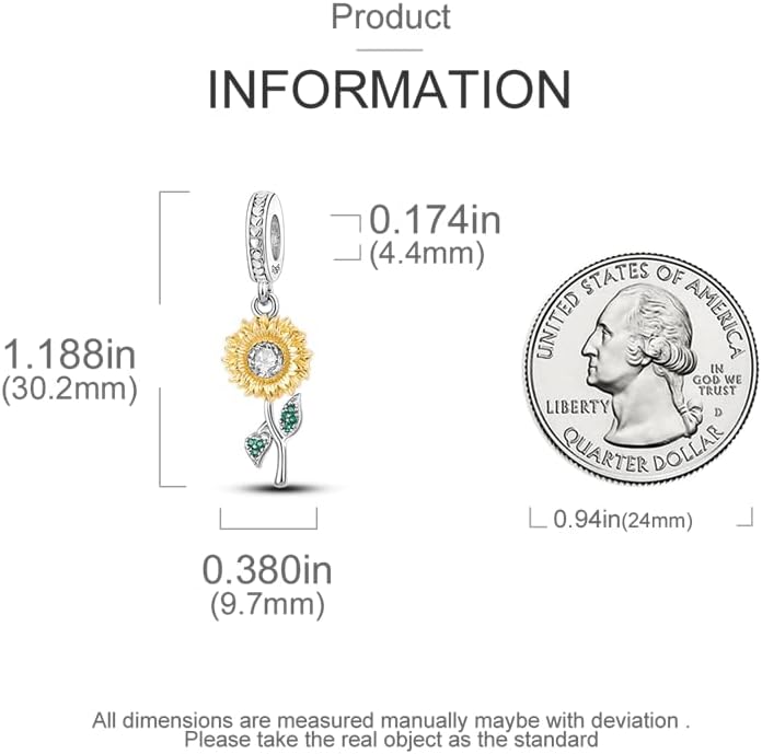 CYCUFF Store 925 Sterling Silver Charms Suitable for Charm Necklaces, Bracelet Pendants Beads Jewellery Gift for Women Family Friends - Image 3